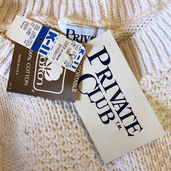 Vtg 80’s PRIVATE CLUB Size L / XL USA Made Multi-Knit Monochrome 100% Cotton NEW - Picture 8 of 16